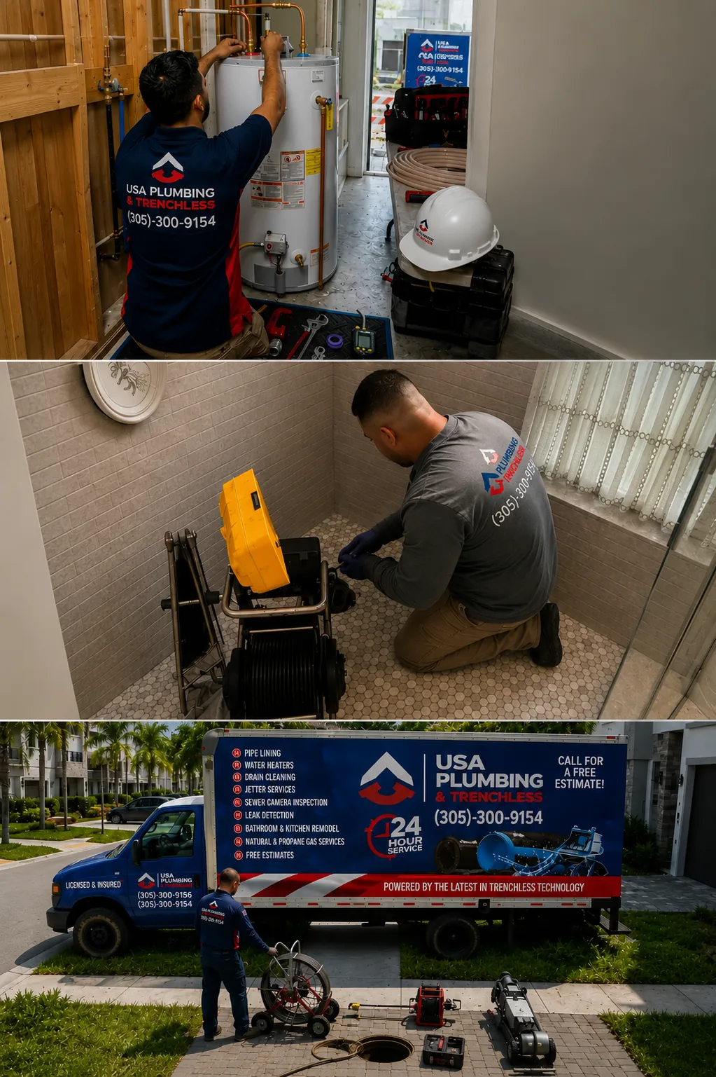 Trenchless plumbing professional